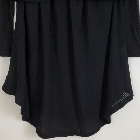 NWT Dressfo Black Peasant Style Long Sleeve Pullover Top S - Picture 3 of 12